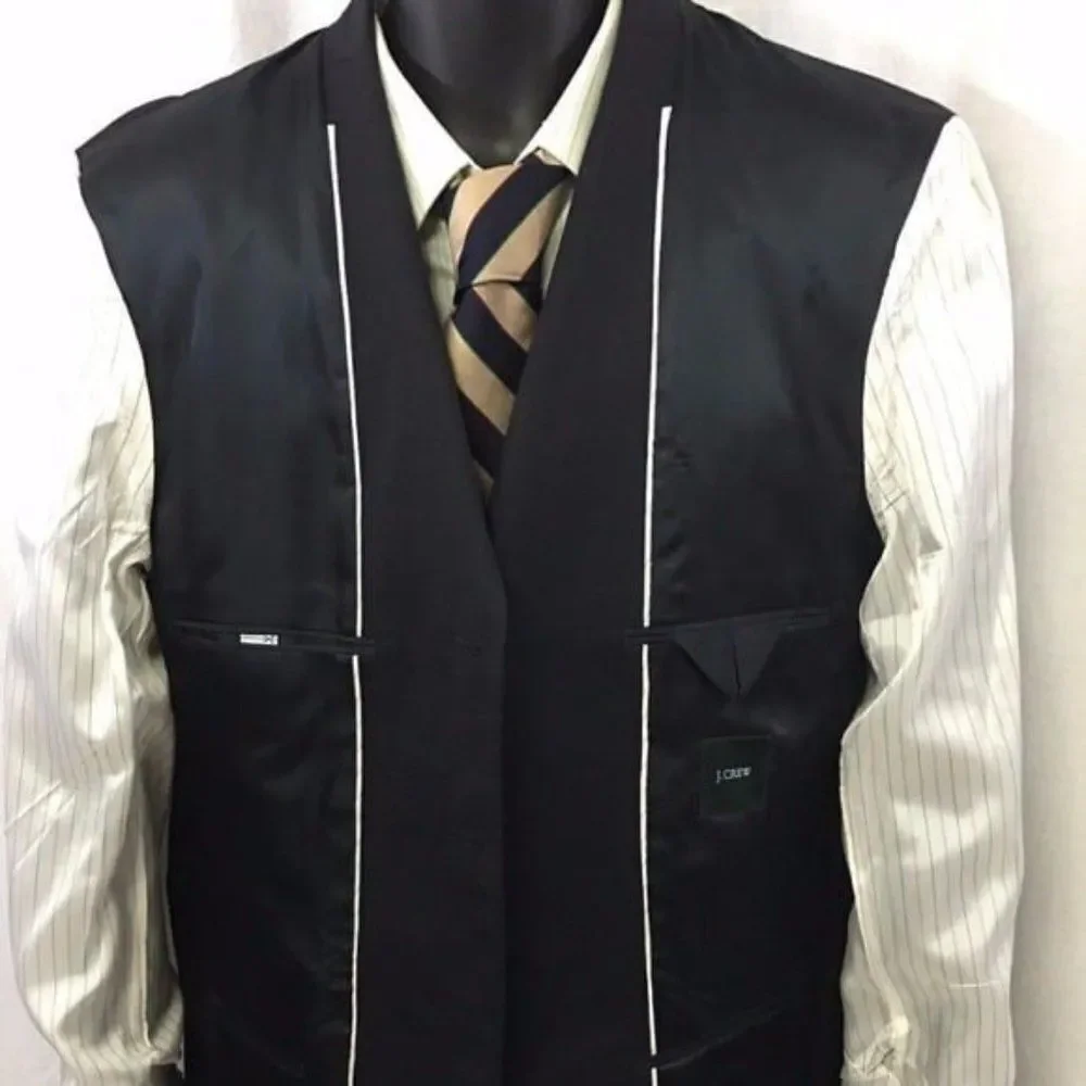 J. Crew Sport Coat Dark Blue 3 Button‎ Lined EUC